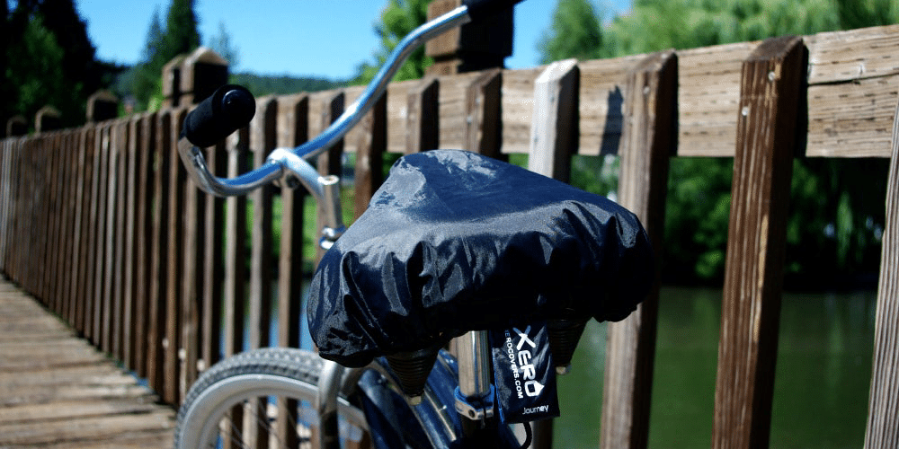 LUTER Waterproof Bike Seat Cover with Drawstring Black Protective Water Resistant Bicycle Saddle Rain Dust Cover 