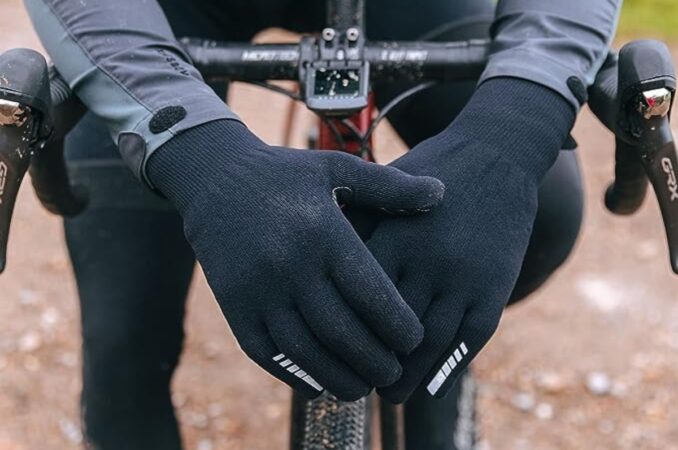 elite cycling project malmo waterproof cycling gloves worn