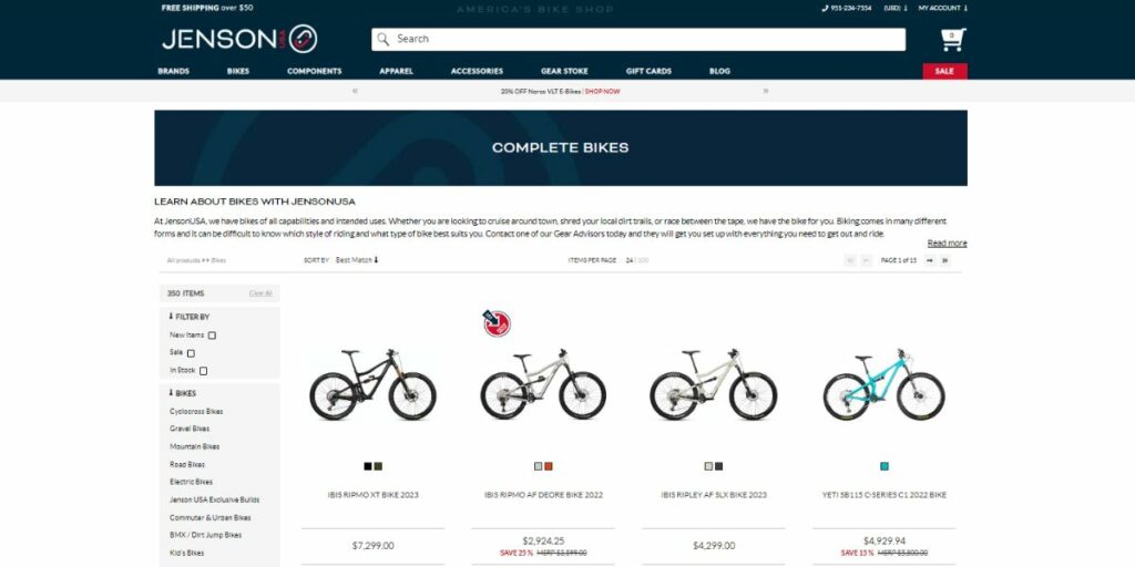 Jenson USA online bike store