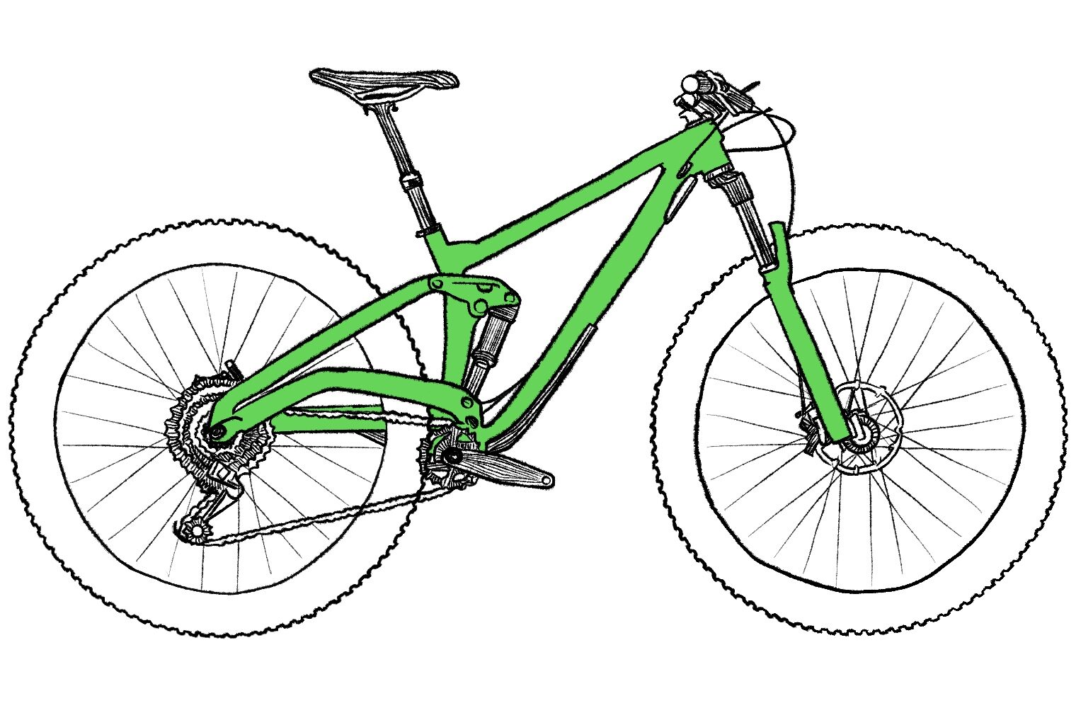 Mountain Biker Mountain Bike Sketch Contour Stock Vector (Royalty Free)  1562923900 | Shutterstock