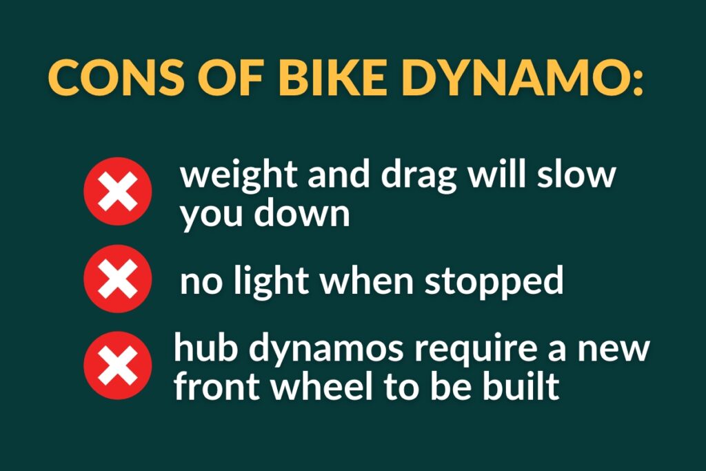 Cons of bike dynamo