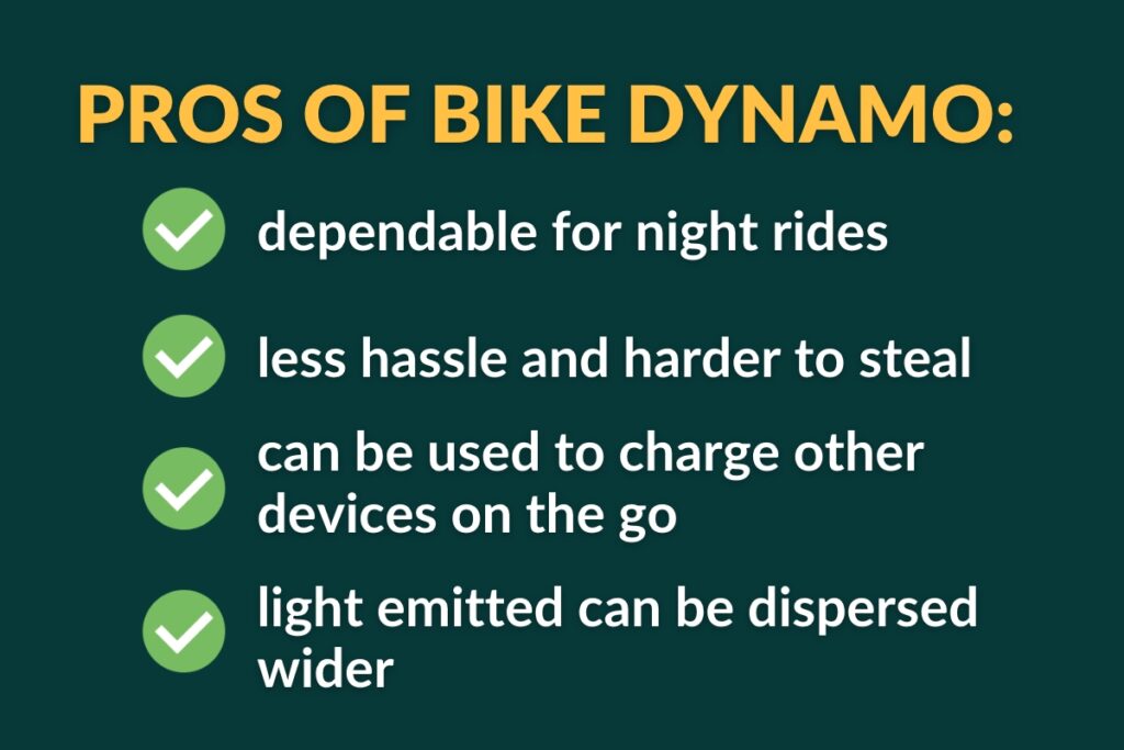 Pros of bike dynamo