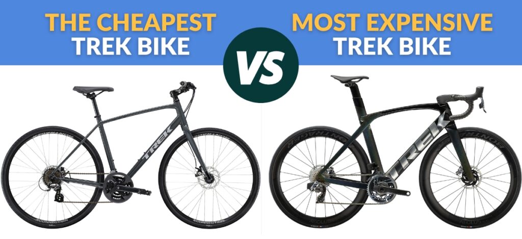 Cheapest Trek bike vs Most expensive Trek bike