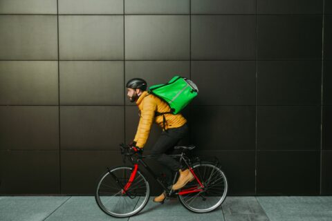 Delivery cyclist