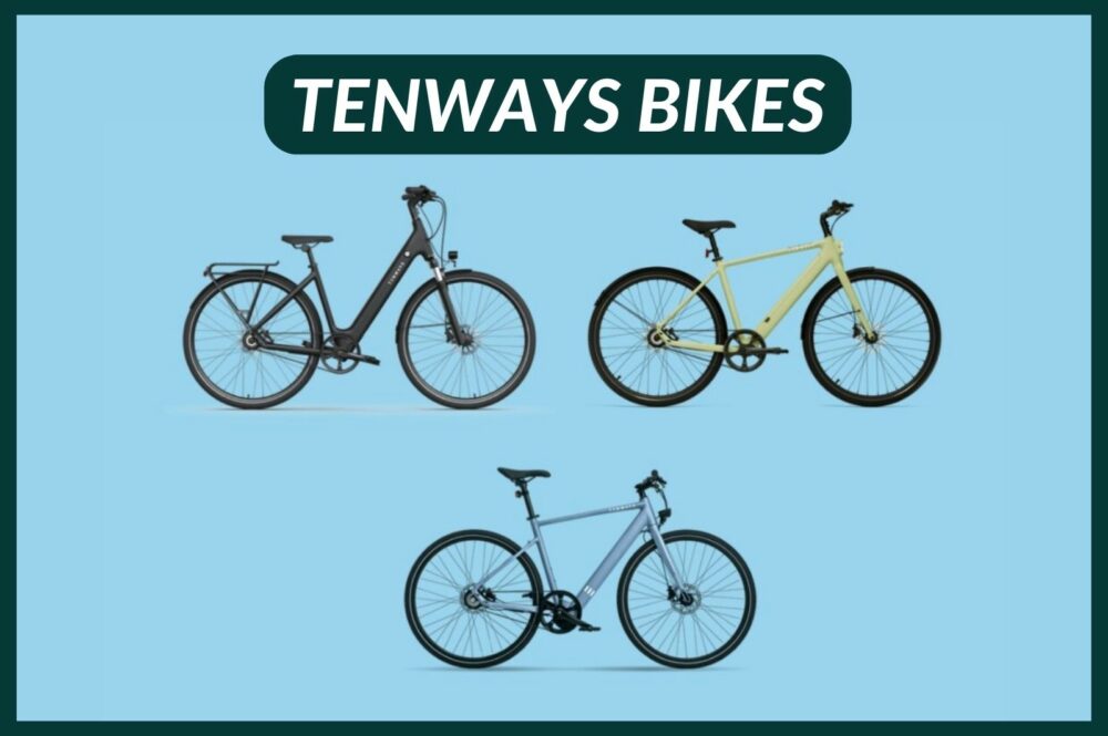 Image showing three models of Tenways bike.
