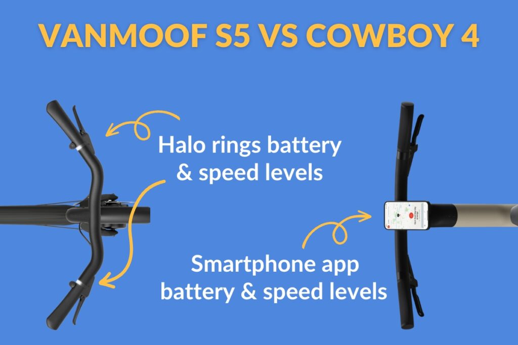 vanmoof s5 vs cowboy 4 handlebar features