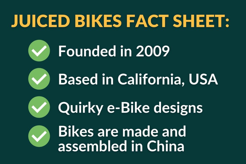 juiced bikes fact sheet