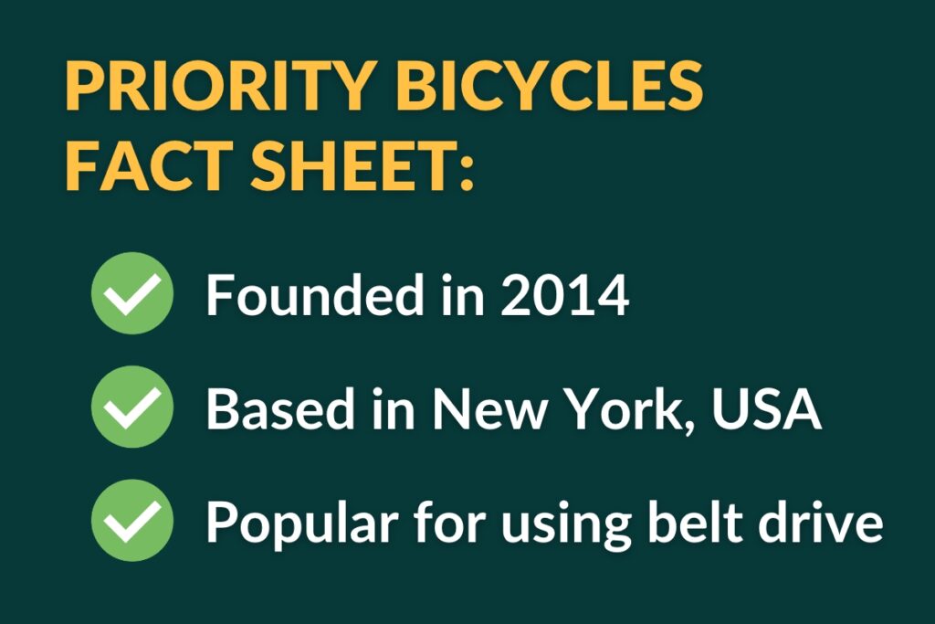 priority bicycles fact sheet