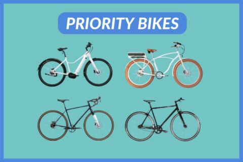 Image showing four models of Priority bikes