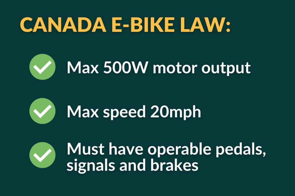 canada e-bike law