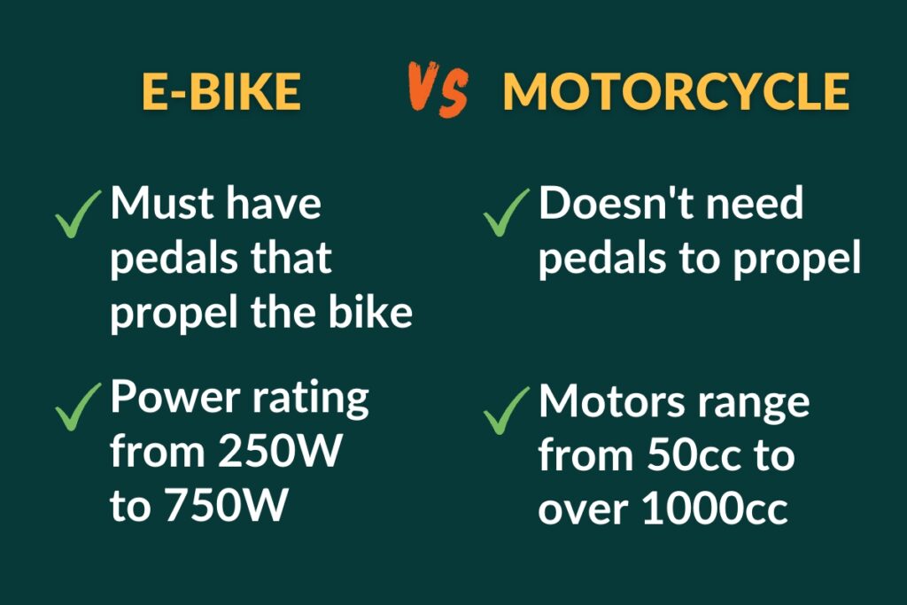 e-bike vs motorcycle