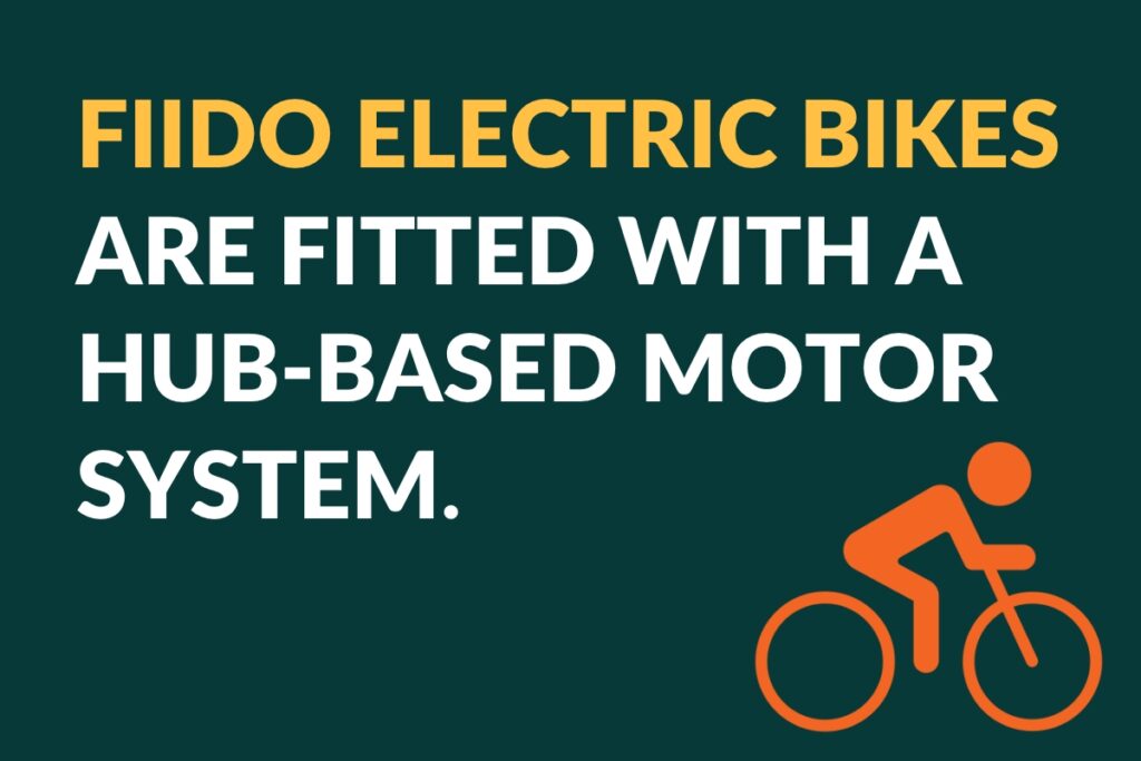 fiido electric bikes are fitted with a hub-based motor system