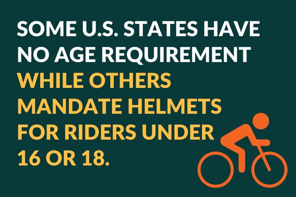 some us states have no age requirement while others mandate helmets