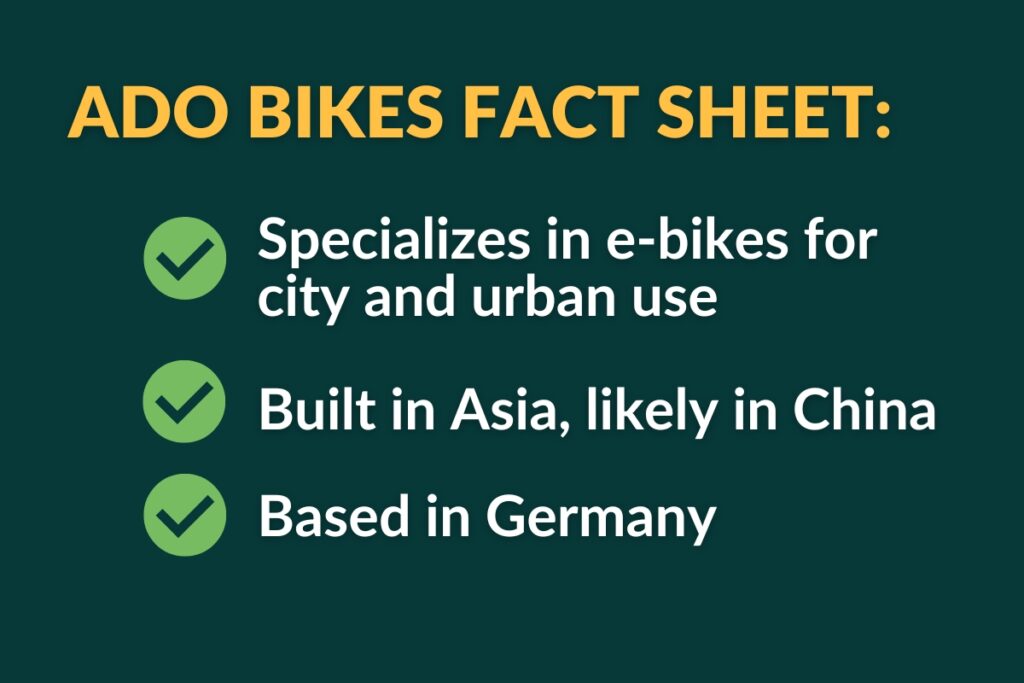 ado bikes factsheet