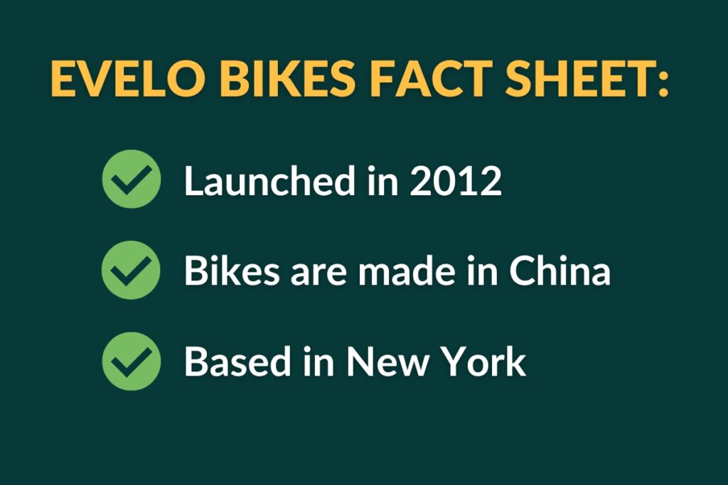 evelo bikes fact sheet
