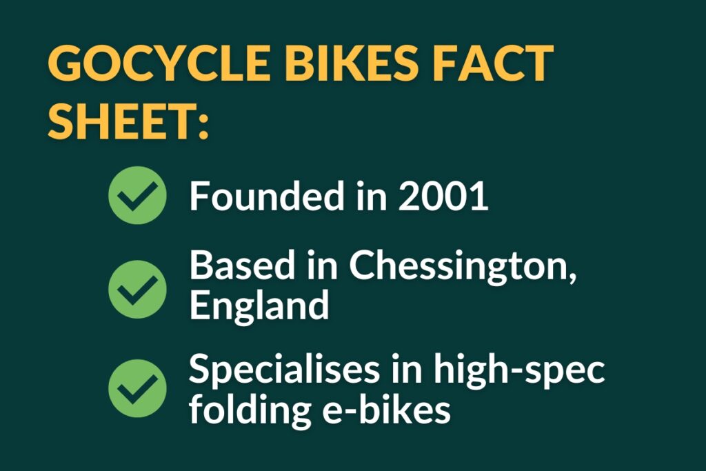 gocycle fact sheet