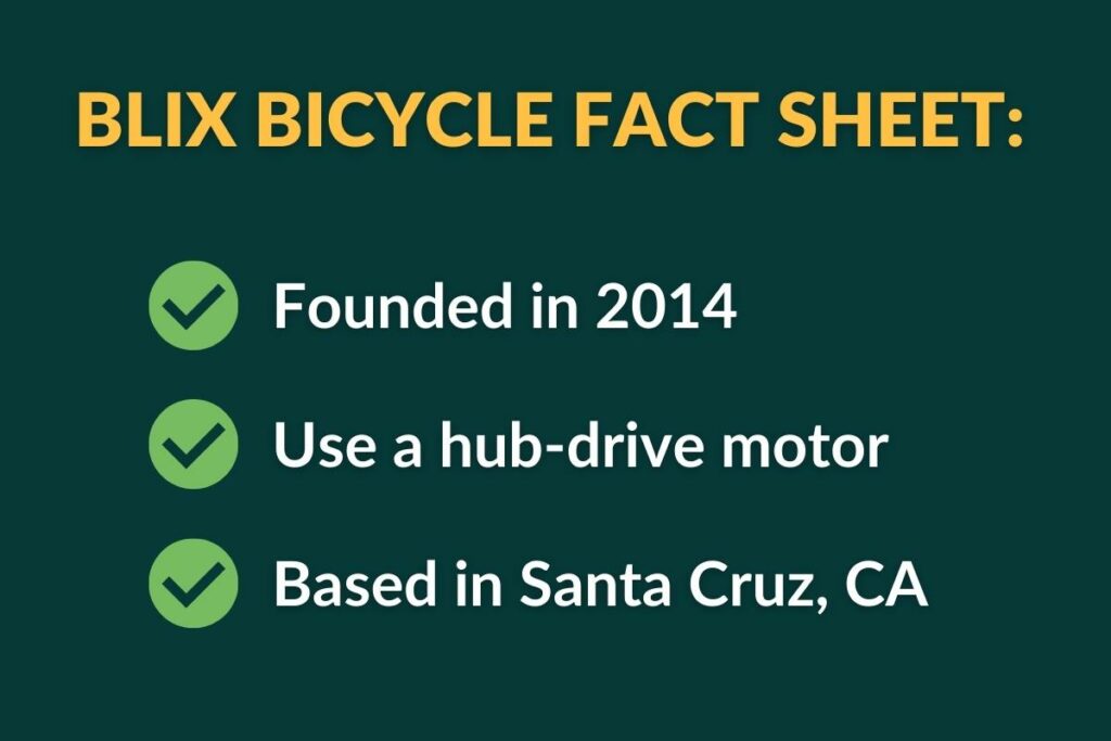 blix bicycle fact sheet