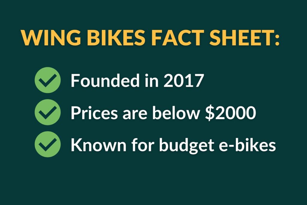 wing bikes fact sheet