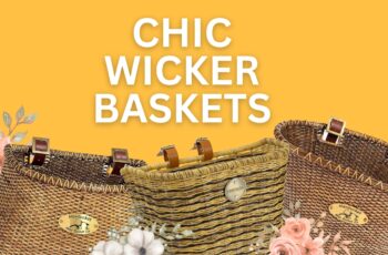 An illustration of the best wicker baskets for a bicycle