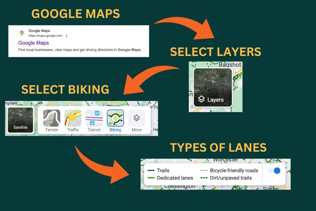 How to use Google Maps Biking Lanes on Desktop