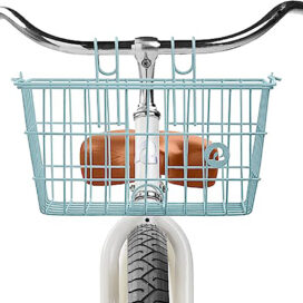 Retrospec Apollo-Lite Lift-Off bike basket attached to bicycle
