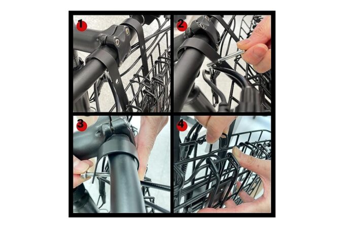himiway folding bike front basket with liner installation