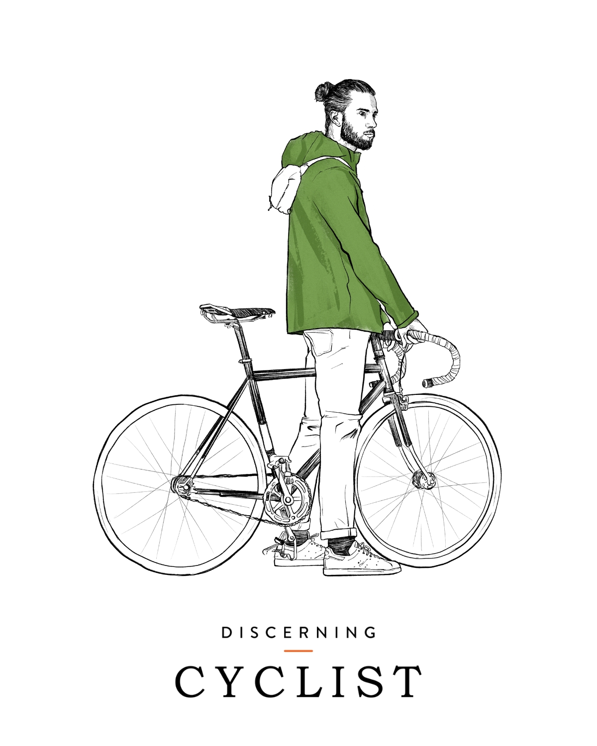 hip cyclist illustration