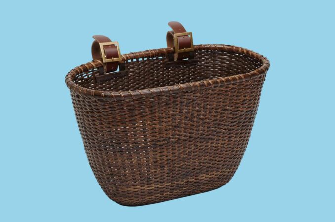 retrospec dreamcatcher handwoven cane basket blue
