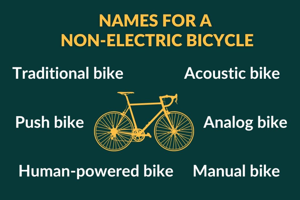 other names for a non-electric bicycle