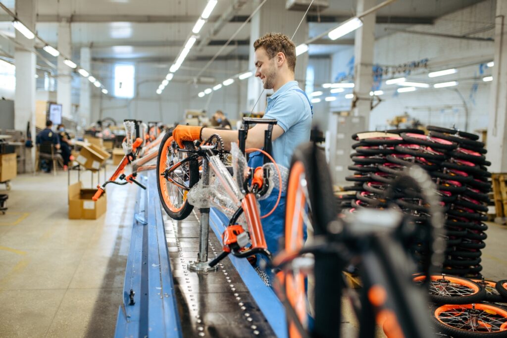Inside Bicycle Factory