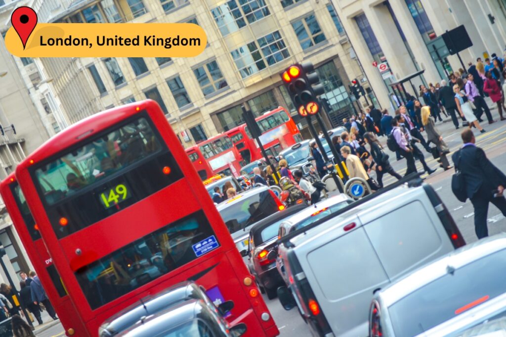 Traffic in London, United Kingdom