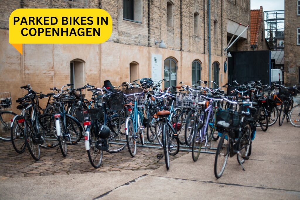 Parked bicycles in Copenhagen