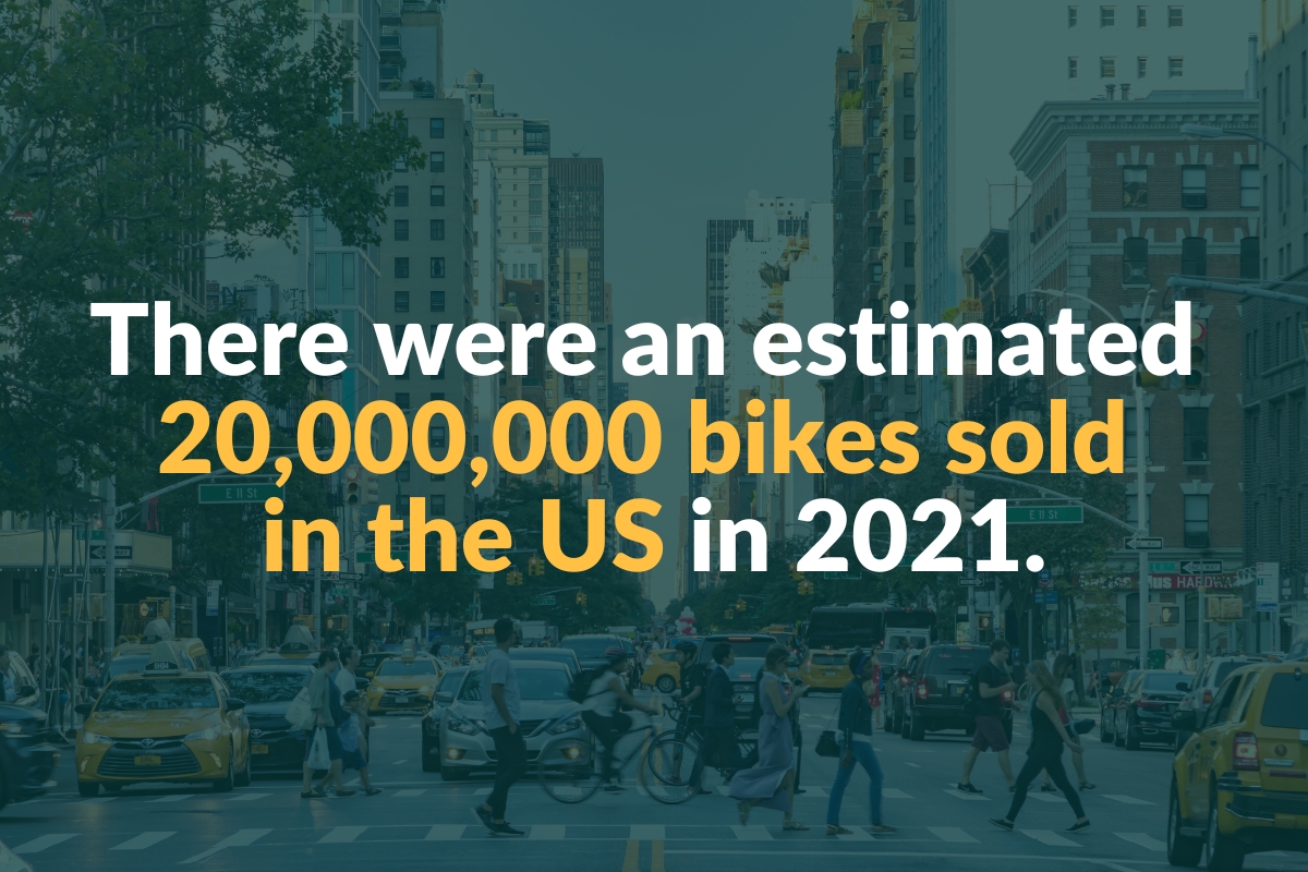 there were an estimated 20,000,000 bikes sold in the us in 2021