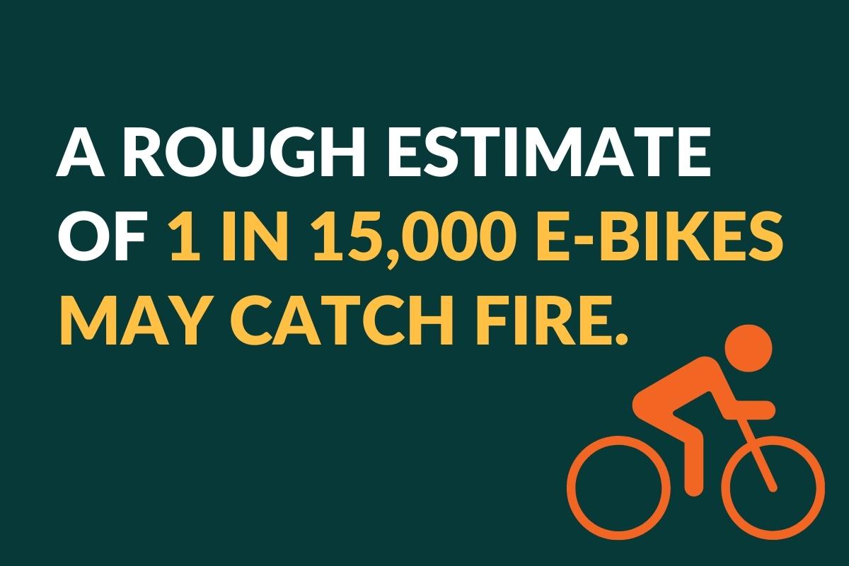 a rough estimate of 1 in 15,000 e-bikes may catch fire
