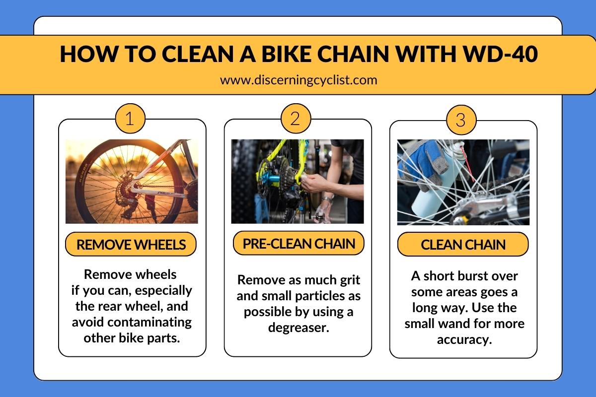 how to clean a bike chain with wd-40