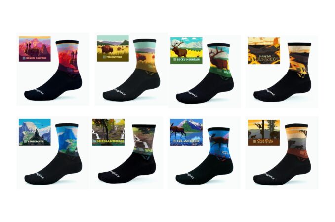 swiftwick vision six impression national parks socks choices