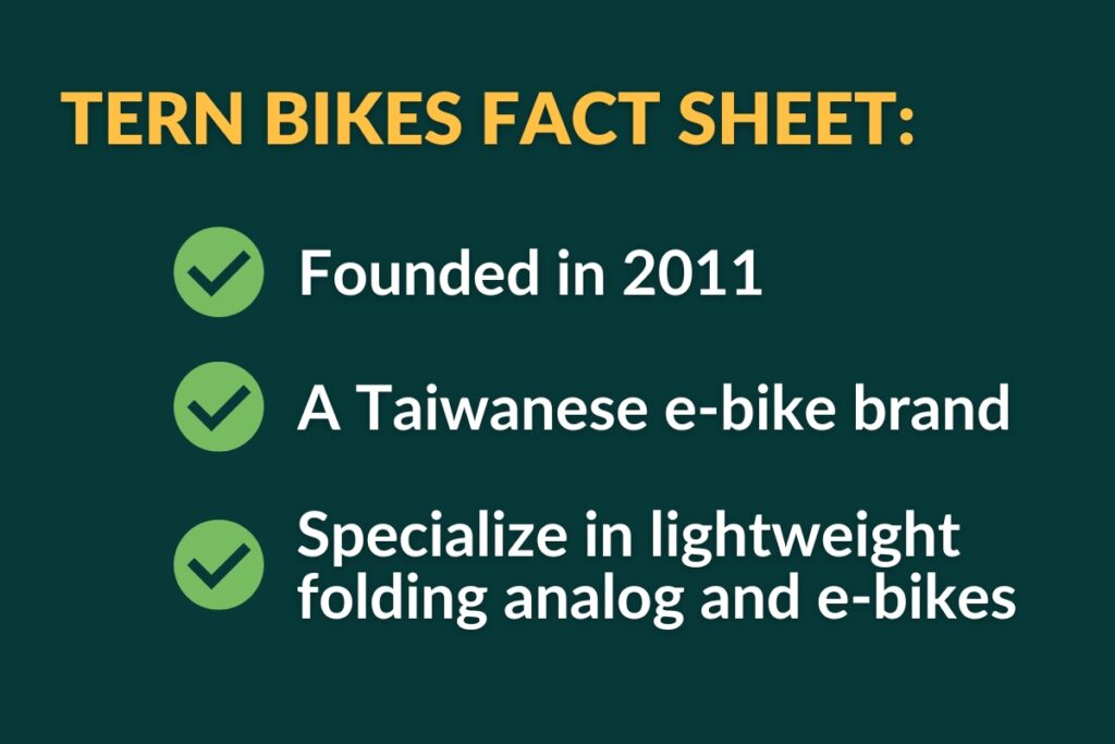 tern bikes factsheet