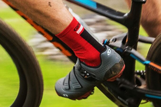 twin six cycling socks nwrc in use