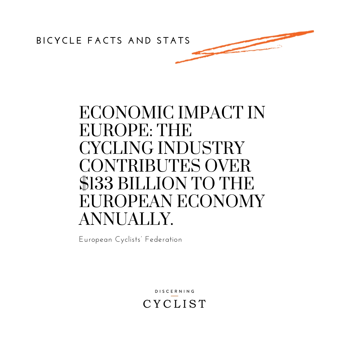 Economic Impact in Europe: The cycling industry contributes over $133 billion to the European economy annually.