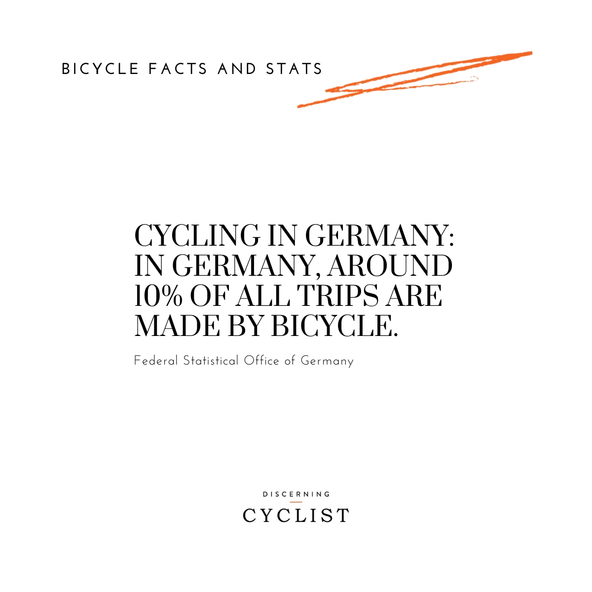 Cycling in Germany: In Germany, around 10% of all trips are made by bicycle.