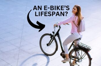 Woman on an e-bike