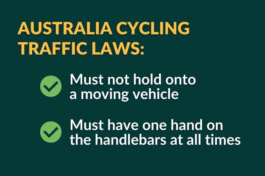 Bicycles stop signs red lights traffic laws in Australia