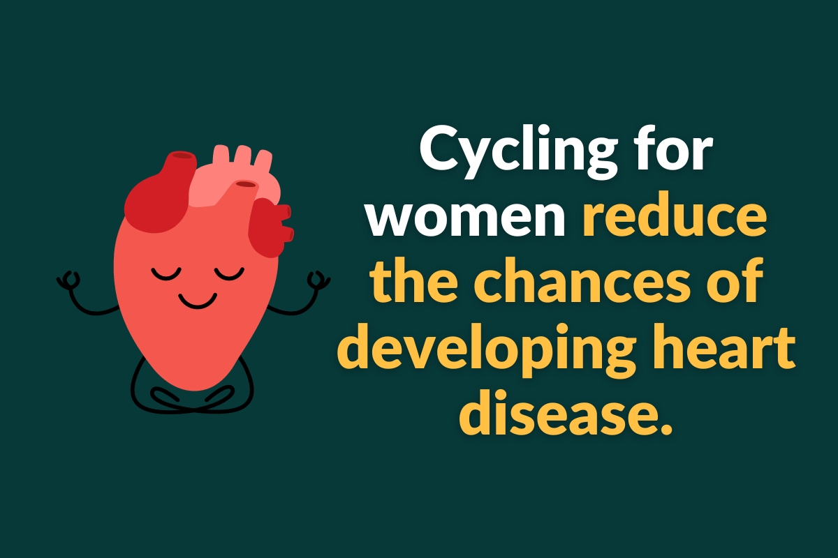 cycling for women reduce the chances of developing heart disease