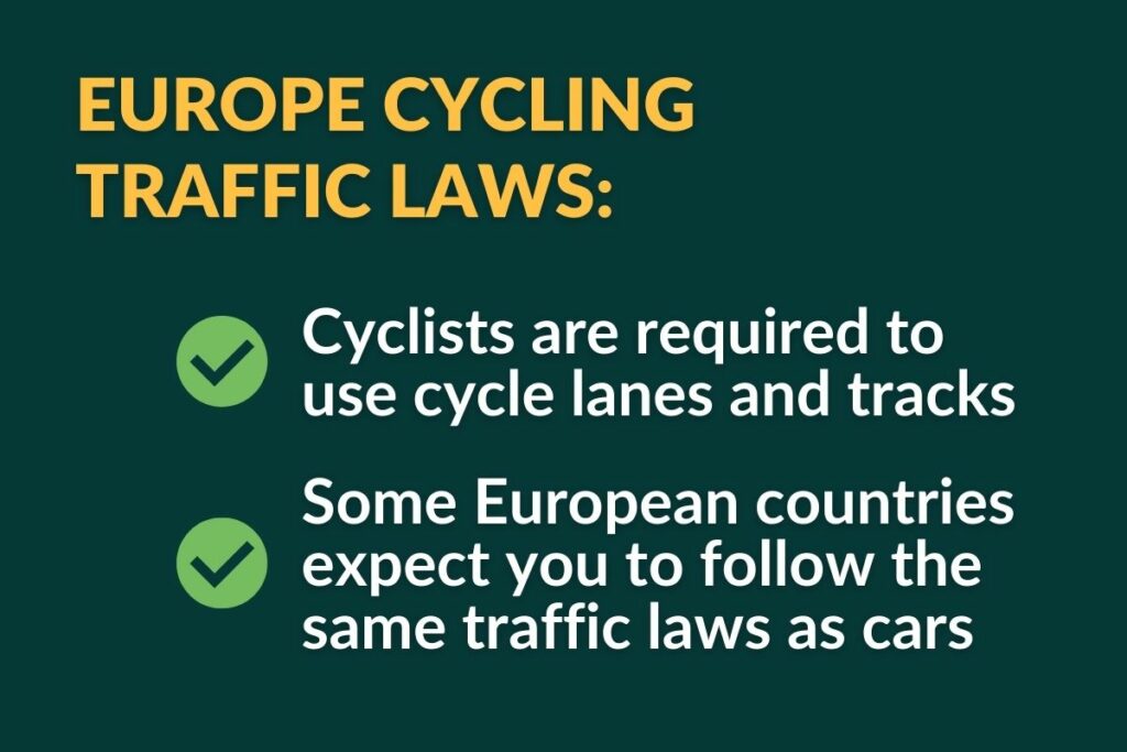 Cycling Traffic Laws in Europe