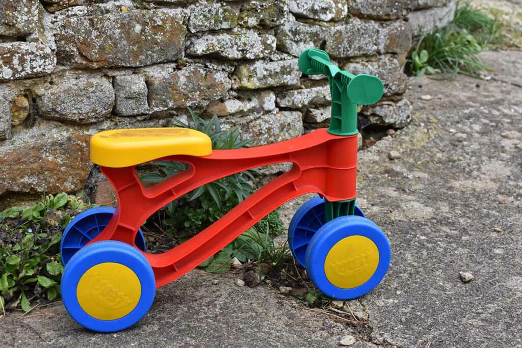 colourful push bicycle for toddlers
