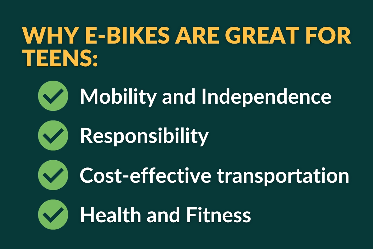 why e-bikes are great for teens