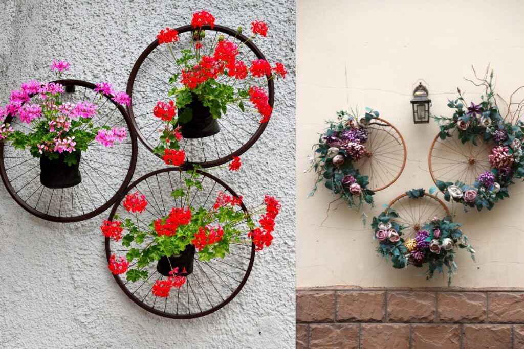 Floral planters for the wall