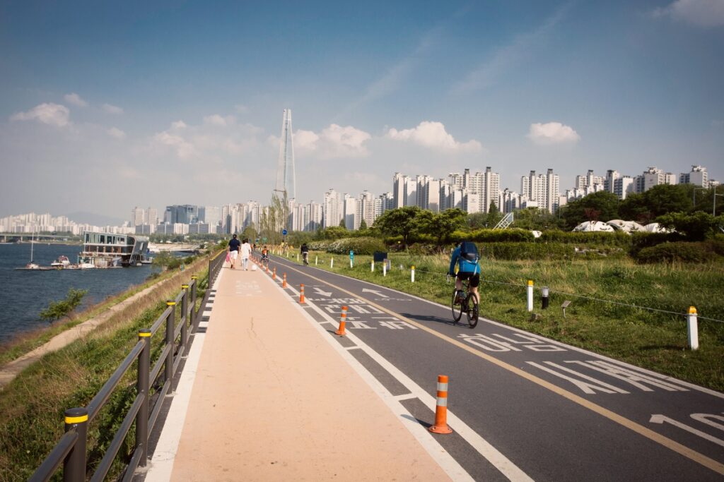 Bike Path Near Han River Seoul