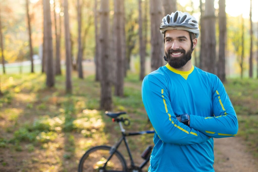 Smiling cyclist