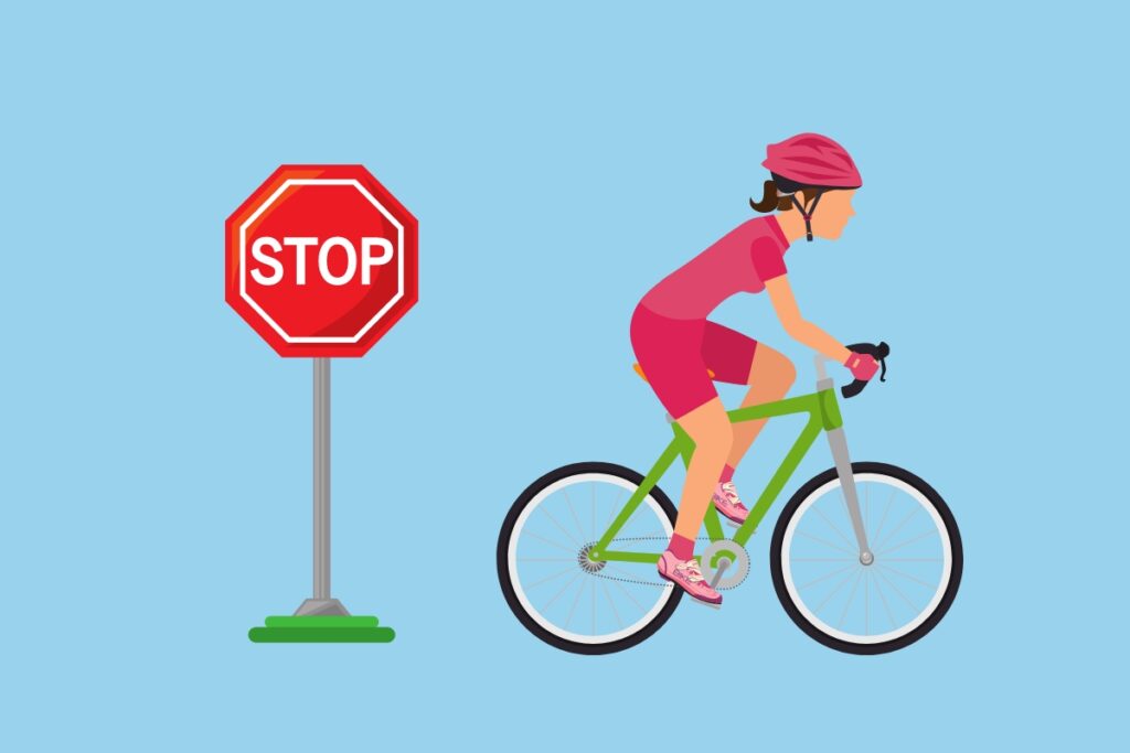 Cycling stop sign